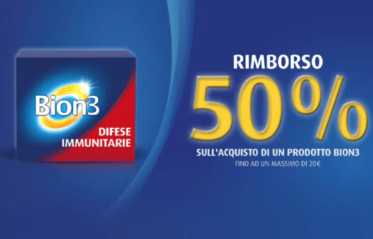 Cashback BION3: come farsi rimborsare il 50% del prodotto