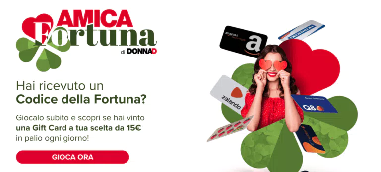 DonnaD: scopri se hai vinto una Gift Card a tua scelta da 15€