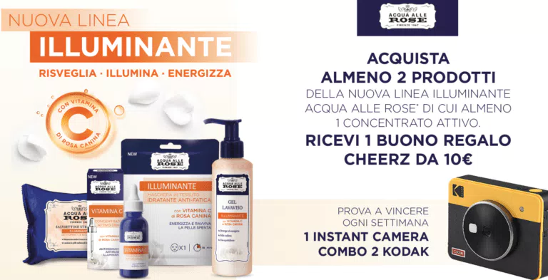 Concorso Acqua alle Rose: Vinci buono cheerz e una macchina foografica