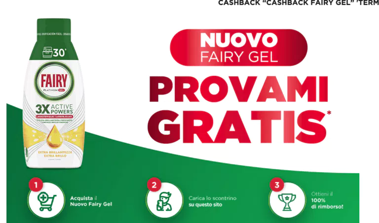 Cashback Fairy Gel: ricevi il 100% di rimborso