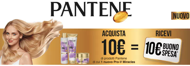 cashback Pantene 2022: spendi 10€ e ricevi 10€