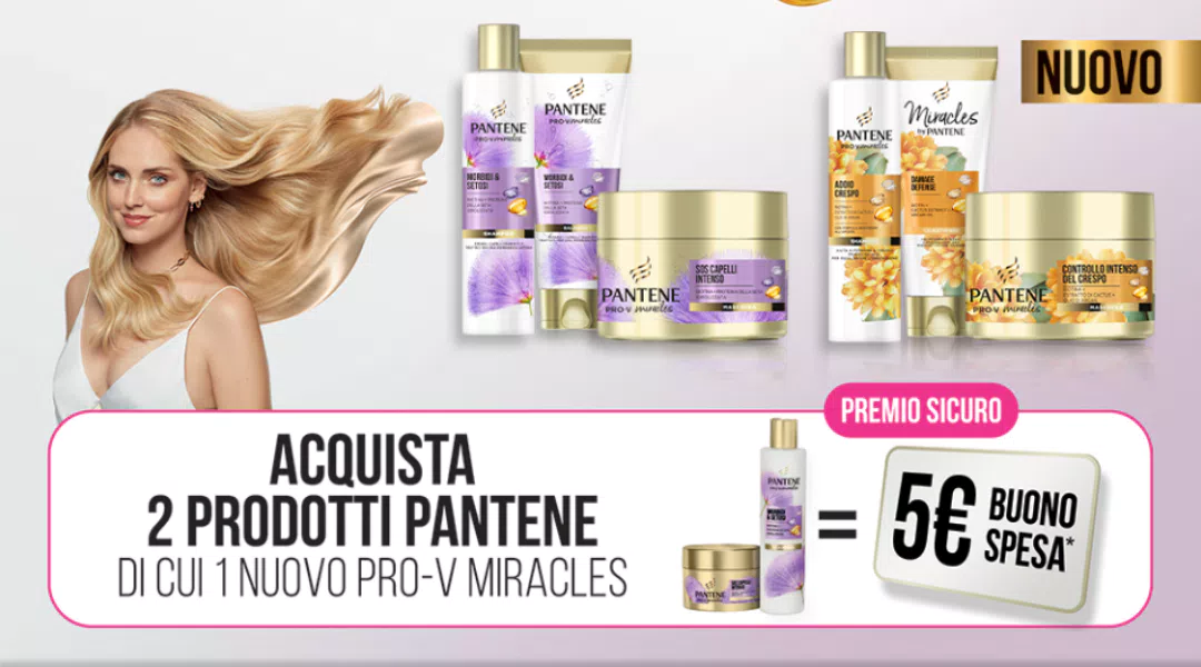 Cashback Pantene da Conad: spendi 5€ ricevi 5€ gratis