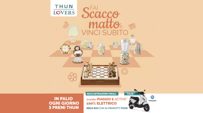 Vinci gratis la scacchiera Thun e tanti altri premi con il concorso Thun 