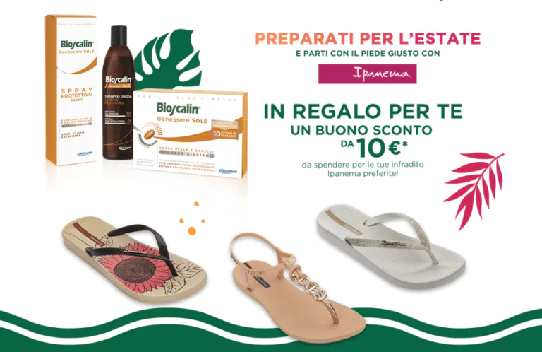 Preparati per l'estate con Bioscalin Benessere: gratis un buono da 10€ Ipanema