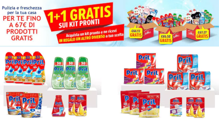 1+1 GRATIS SUI KIT PRONTI! Fino a 67€ di prodotti in regalo per TE!
