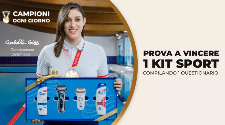P&G “Campioni ogni giorno”: vinci gratis 72 kit di prodotti P&G