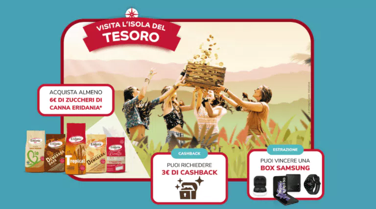 Cashback Eridania: ricevi 3 euro di rimborso