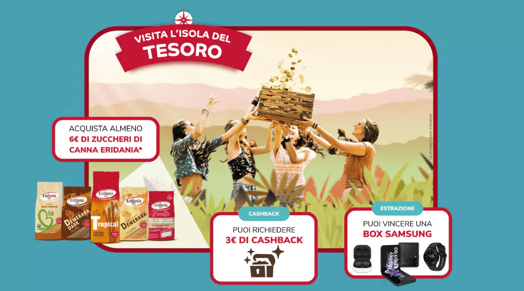 Cashback Eridania: ricevi 3 euro di rimborso