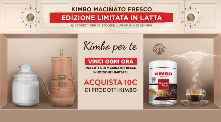 Concorso Kimbo: vinci ogni ora Latta Macinato Fresco in edizione limitata