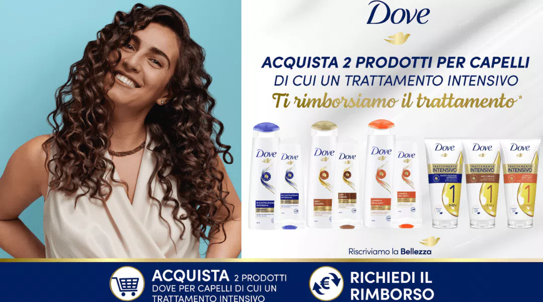 Cashback DOVE Hair: il trattamento è in omaggio