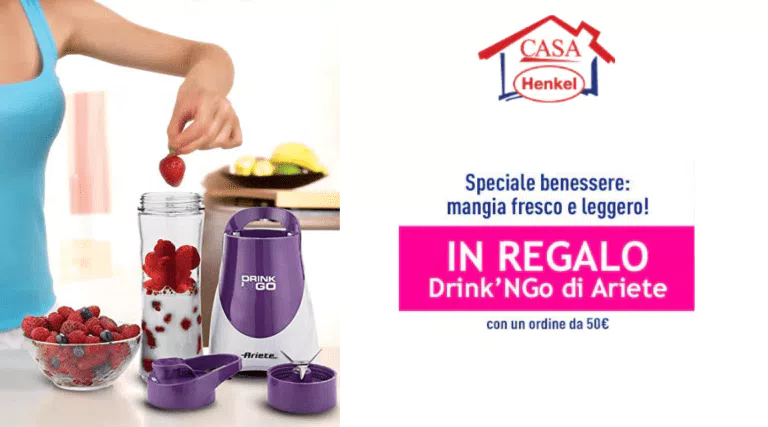 In Omaggio il Frullatore portatile Drink'NGo firmato Ariete con Casa Henkel!