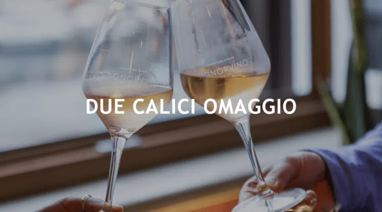 Degusta i due calici omaggio Signorvino con chi preferisci!