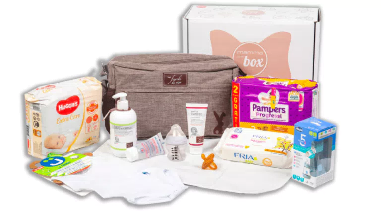Diventa tester MammaCheBox, il kit Nascita con 54 pannolini, biberon, detergente, borsa-fasciatoio e molto altro