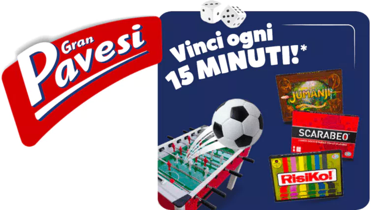 “SNACK&PLAY”: con Gran Pavesi in palio un gioco da tavolo ogni 15 minuti!