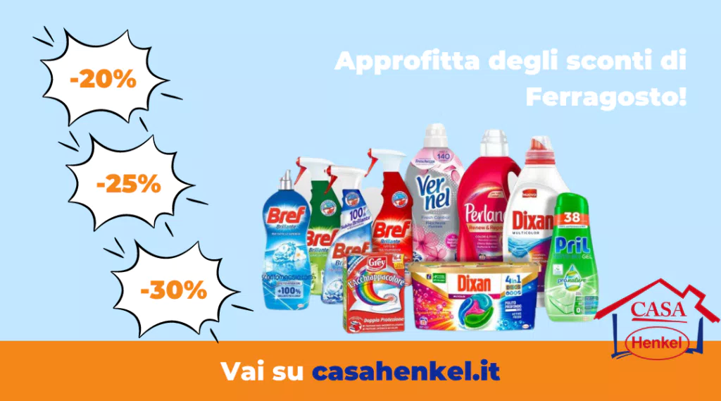 Approfitta degli sconti estivi di Casa Henkel fino al 30%