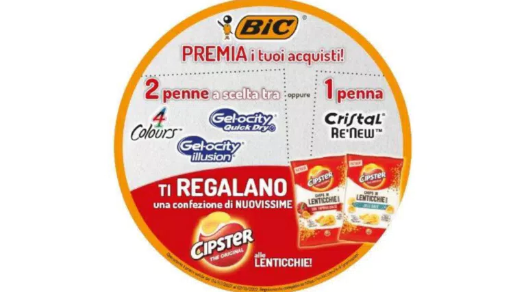 Bic: ricevi in omaggio Cipster (premio certo)