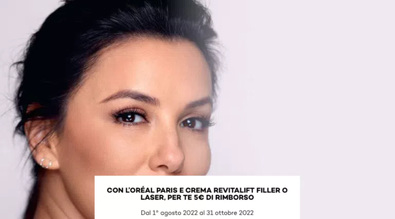 CON L’ORÉAL PARIS E CREMA REVITALIFT FILLER O LASER, PER TE 5€ DI RIMBORSO
