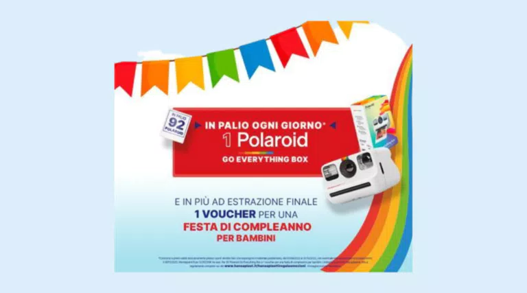 Concorso Hansaplast 2022: vinci ogni giorno il set Everything Box Polaroid Go