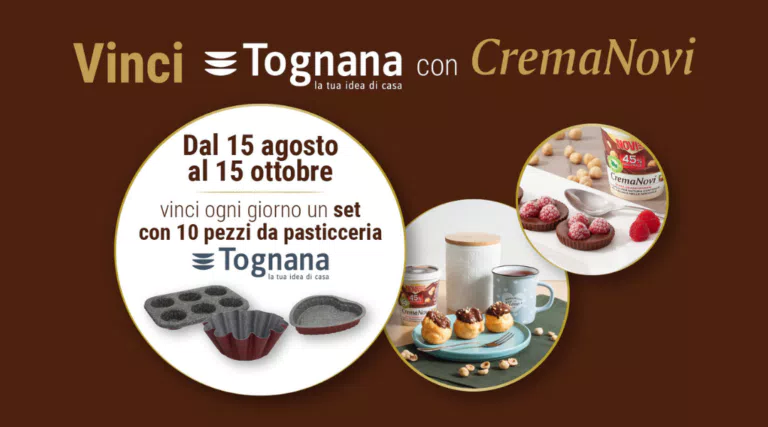 Concorso Novi Tognana 2022: vinci set pasticceria Tognana