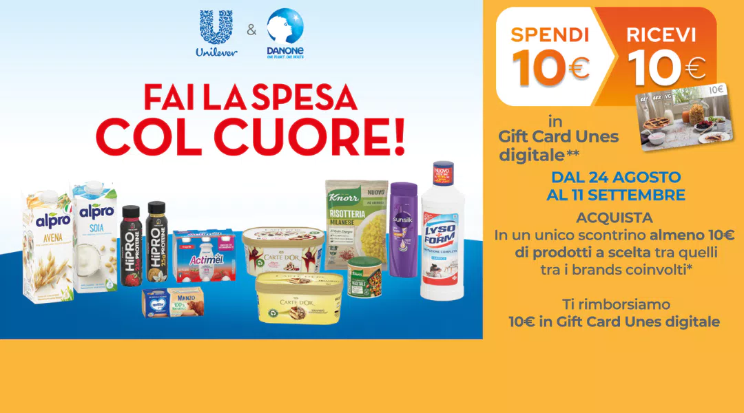 Iniziativa “FAI LA SPESA COL CUORE UNES”: fai la spesa gratis!