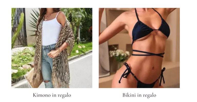 Patrizia Mannoia: ricevi in regalo Bikini,Kimono e Top in pizzo (nuovi 200 pezzi)