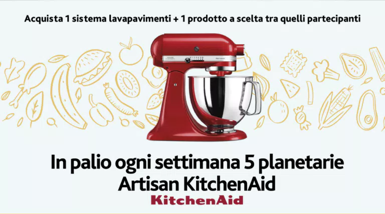 Vileda “Cambia le regole in cucina”: vinci Planetarie KitchenAid Artisan
