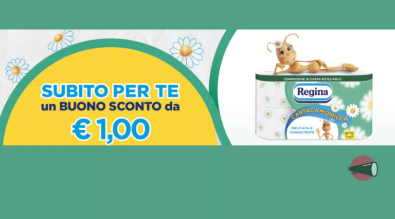 Buono sconto Regina Cartacamomilla (1,00€ sconto immediato)