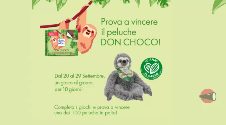 Concorso Ritter Sport: vinci 100 peluche Don Choco