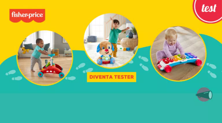 Diventa tester di un giocattolo Fisher Price con MammacheTest