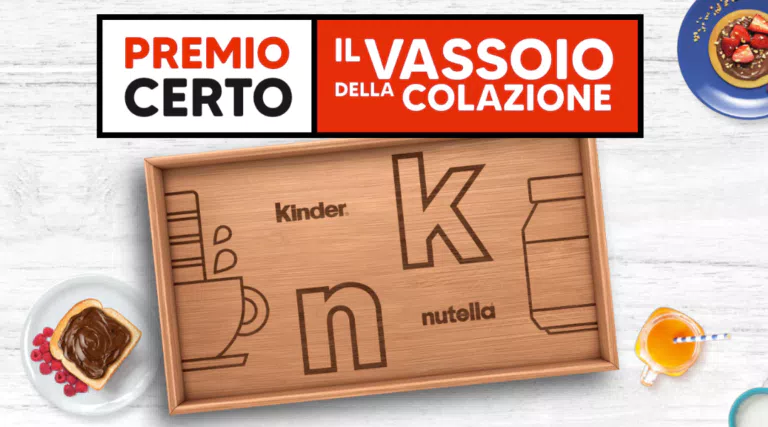 Nutella e Kinder “Vassoio colazione 2022”: in omaggio il vassoio in bambu