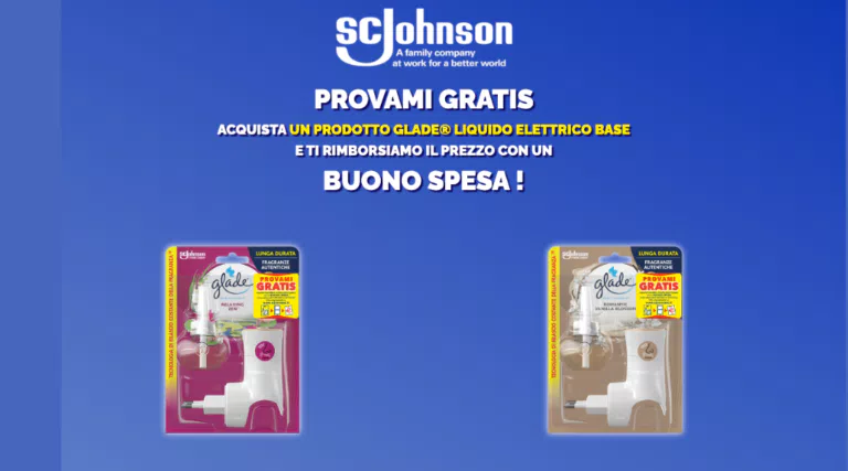 PROVAMI GRATIS GLADE ELETTRICI: ricevi il 100% di rimborso in buono spesa