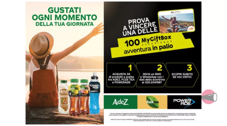 Vinci con Coca-Cola e Pam: in palio 100 MyGiftBox Experience Avventura
