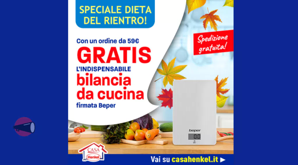 Beper Bilancia da cucina in omaggio con Casa Henkel