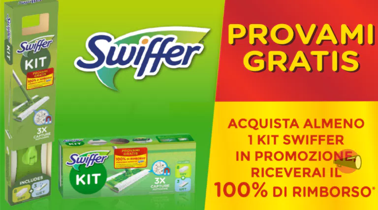 Cashback al 100% Swiffer 2022: lo starter kit è gratis!