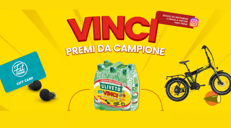Concorso Uliveto “Premi da campione” Rush & Win: per i più veloci un abbonamento Fitprime