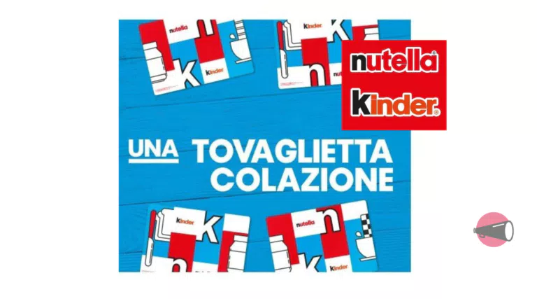Tovaglietta colazione Nutella & Kinder 2022