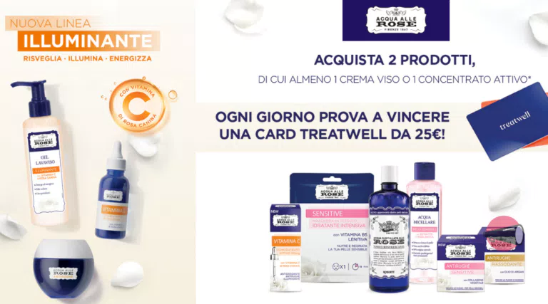 Con Acqua alle Rose vinci un trattamento di bellezza: 25€ da spendere su Treatwell