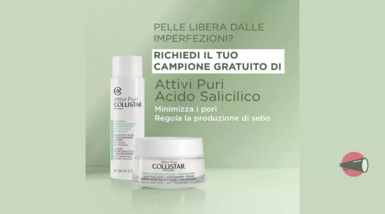 Campioni omaggio Collistar attivi puri (lozione + crema)