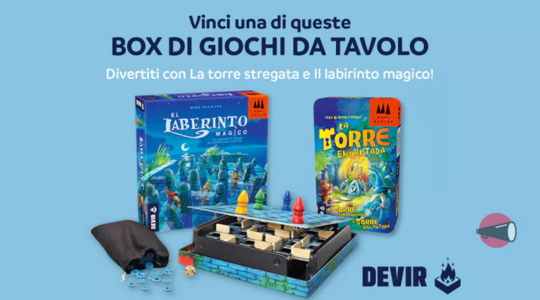 Vinci gratis box di giochi da tavolo con Mayoral (Il Labirinto Magico e La Torre Incantata)