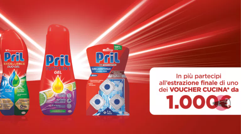 “100% Rimborsati con Pril 2022”: spendi 5€ e ricevi 5€ di rimborso in buoni spesa (e non è tutto!)