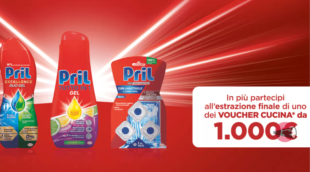 “100% Rimborsati con Pril 2022”: spendi 5€ e ricevi 5€ di rimborso in buoni spesa (e non è tutto!)