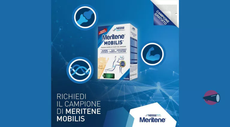 Prova Meritene Mobilis, compila il form e ricevi un campione omaggio direttamente a casa tua!
