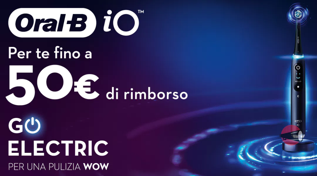 Cashback “Oral-B Electro”: fino a 50€ di rimborso sugli spazzolini elettrici