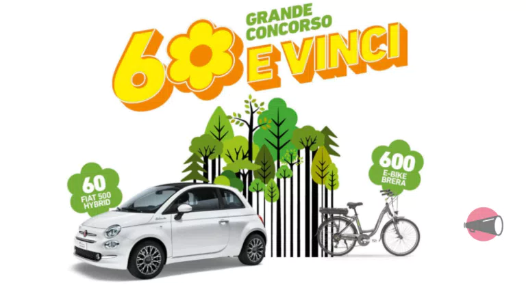 Grande Concorso “60 e vinci” Conad: vinci 600 biciclette elettriche e 60 Fiat 500 Hybrid