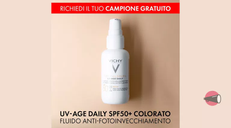 Richiedi il campione omaggio di Vichy UV-age daily SPF50+ colorato (fluido anti-fotoinvecchiamento)