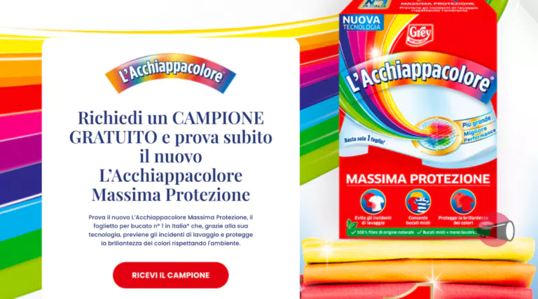 Richiedi gratis campioni omaggio L’Acchiappacolore “Massima Protezione”