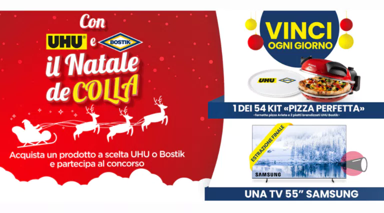 Concorso Uhu e Bostik: in palio ogni giorno Kit pizza e tv Samsung in estrazione finale