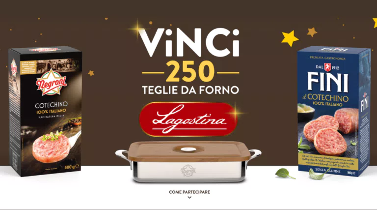 Vinci con precotti Negroni e Fini: in palio 250 teglie da forno Lagostina