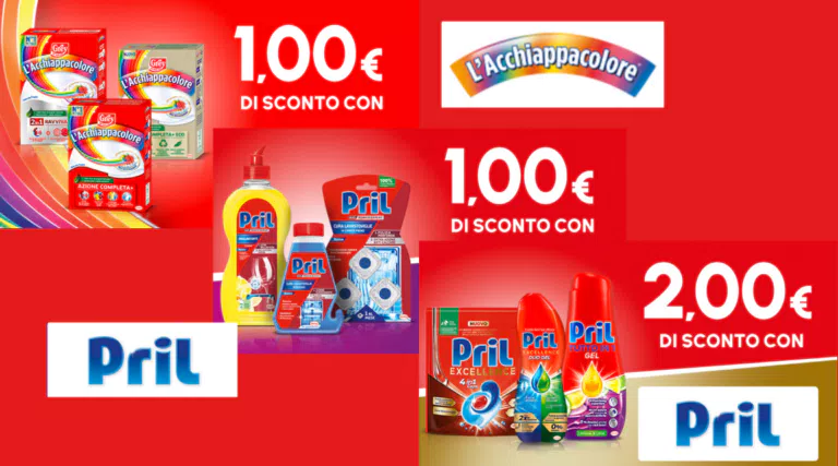 Pril e L'Acchiappacolore ti regalano un carnet di buoni sconto su DonnaD