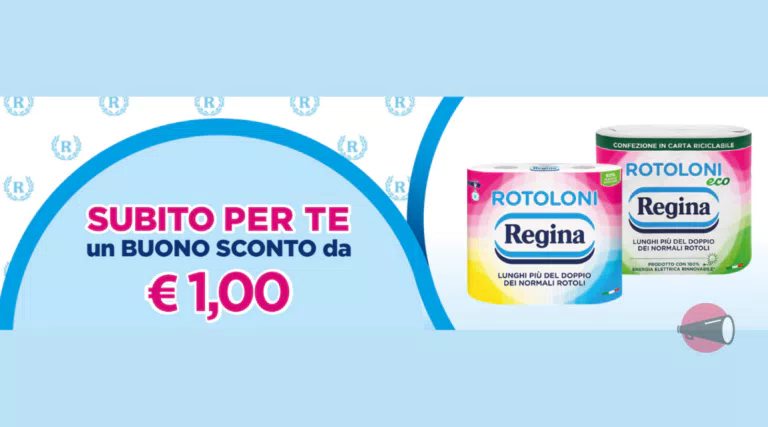 Ricevi i buoni sconto sulla carta igienica Rotoloni Regina